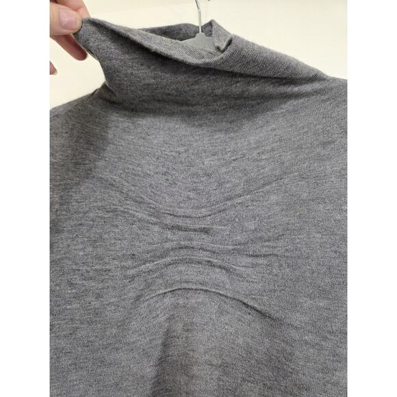 Soft Surroundings Gray Crochet Accent Wool Blend Turtleneck Sweater, Size Large - Picture 3 of 11